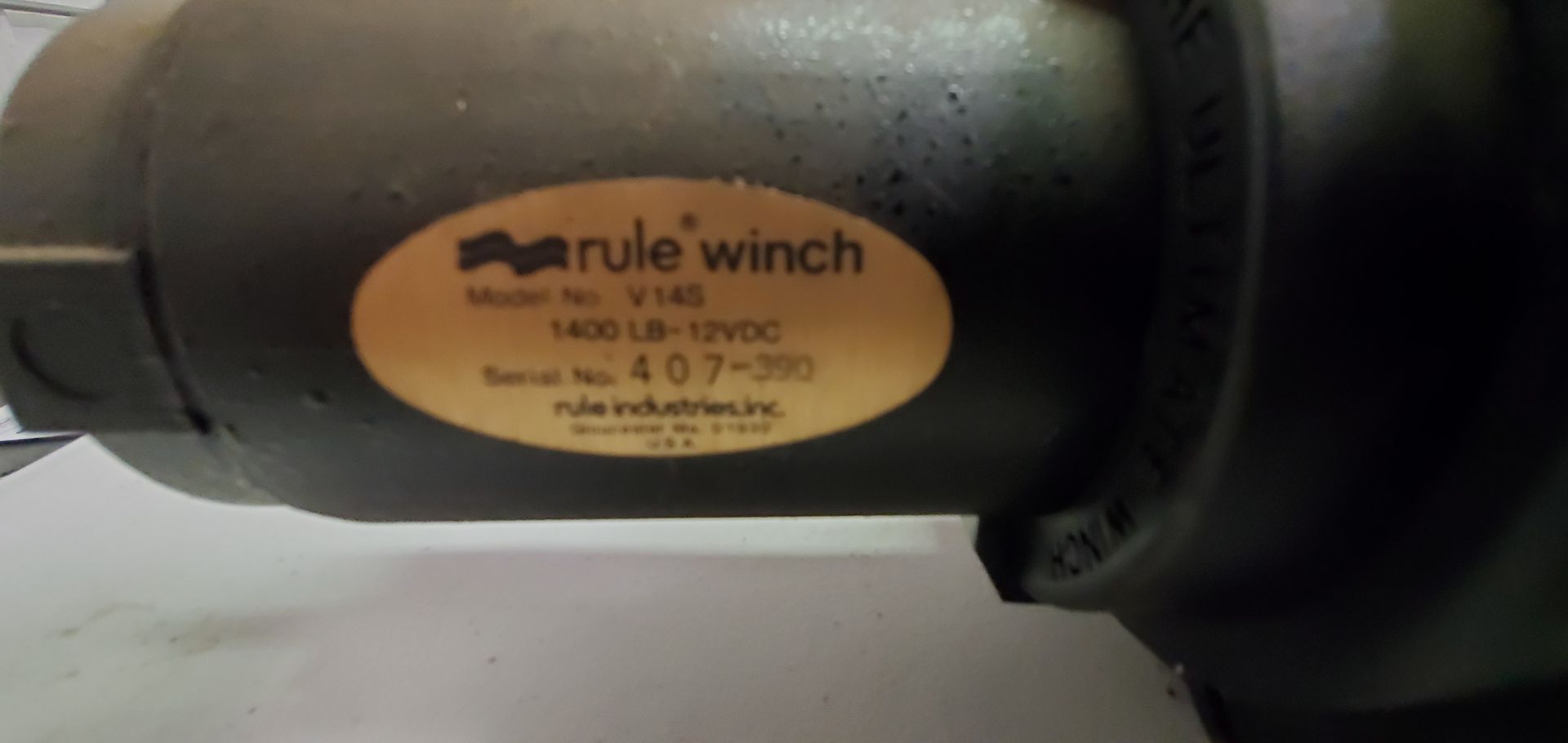 Rule Electric 1400 lb. Capacity Electric Marine Winch, 12 v - Image 2 of 2