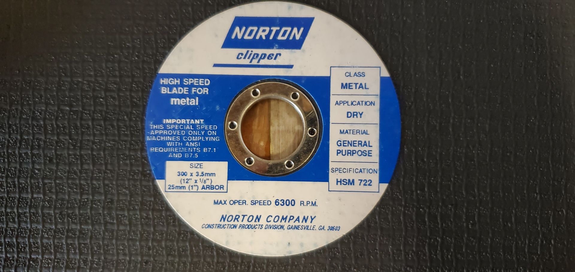 Norton 12" Metal Cutting Blades, 1" Arbor - Image 2 of 2