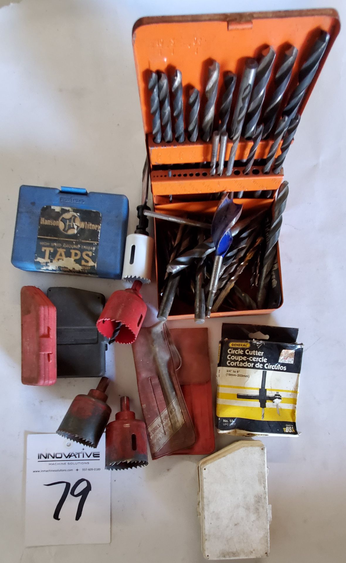 Assorted Drill Bits, Hole Drills & Taps