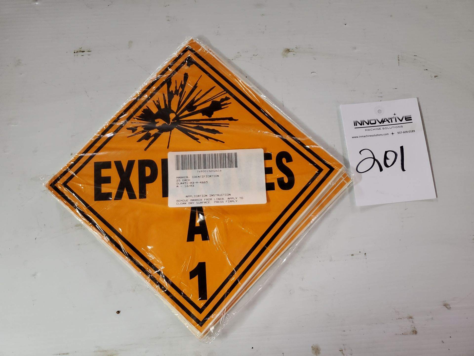 Box of Placards: Explosives