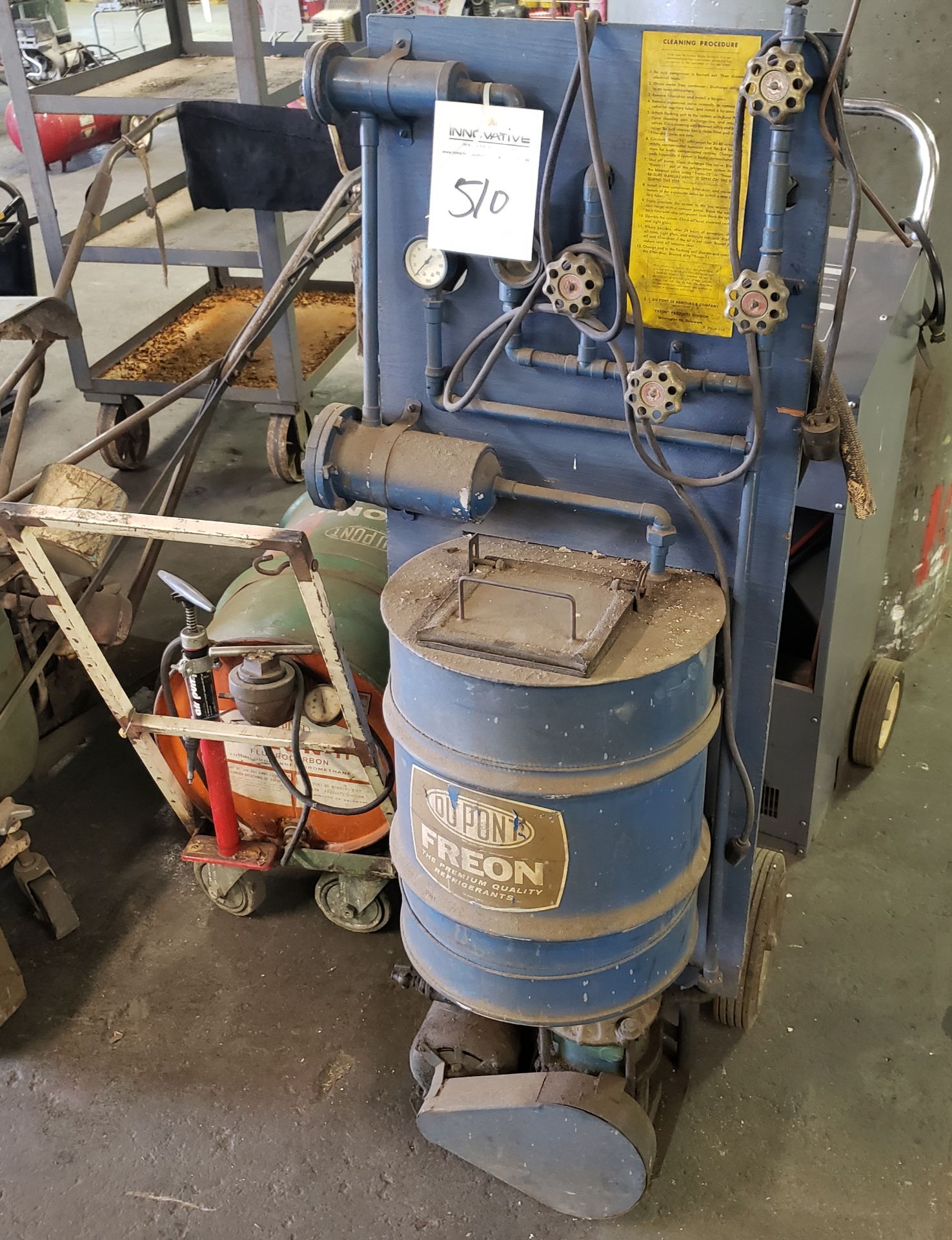 Freon and Fluid Recovery Cart