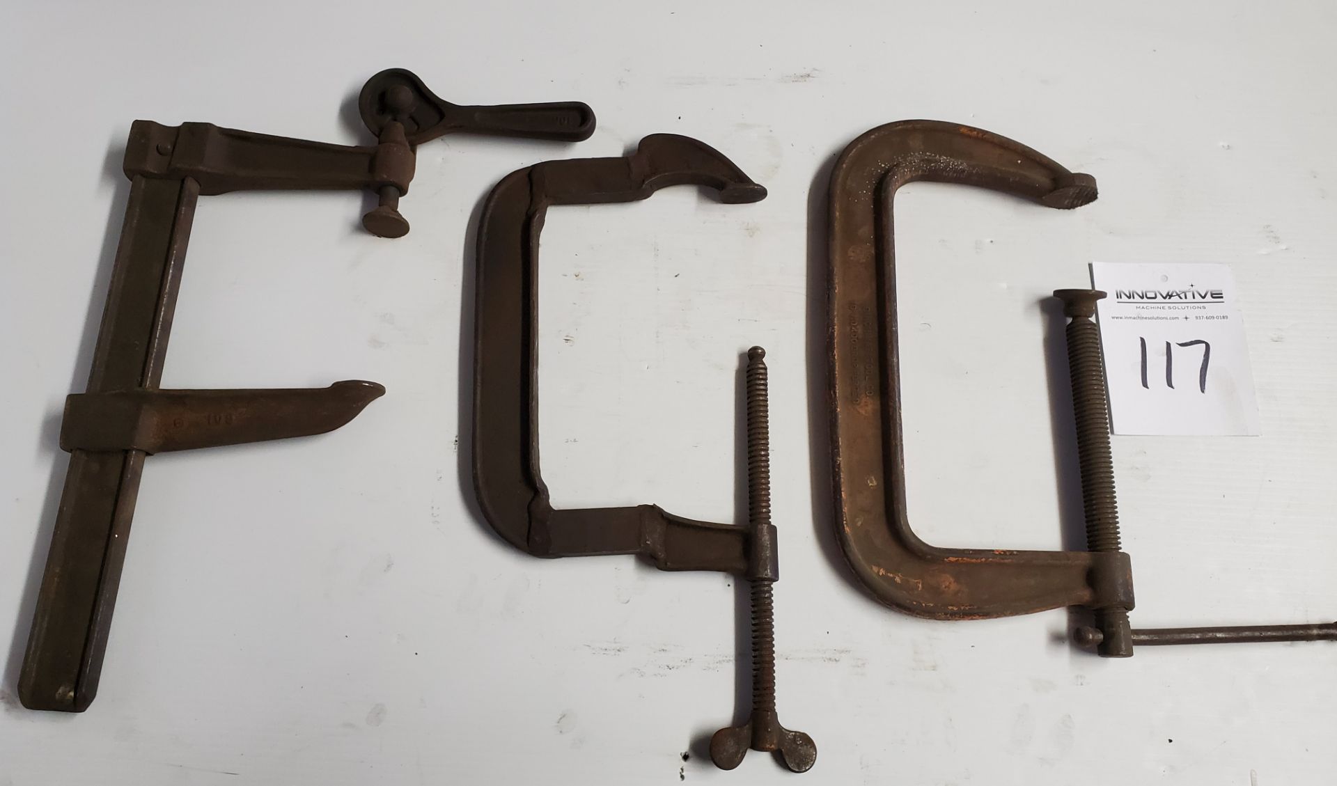 (2) 10" C-Clamps and Vintage Clamp