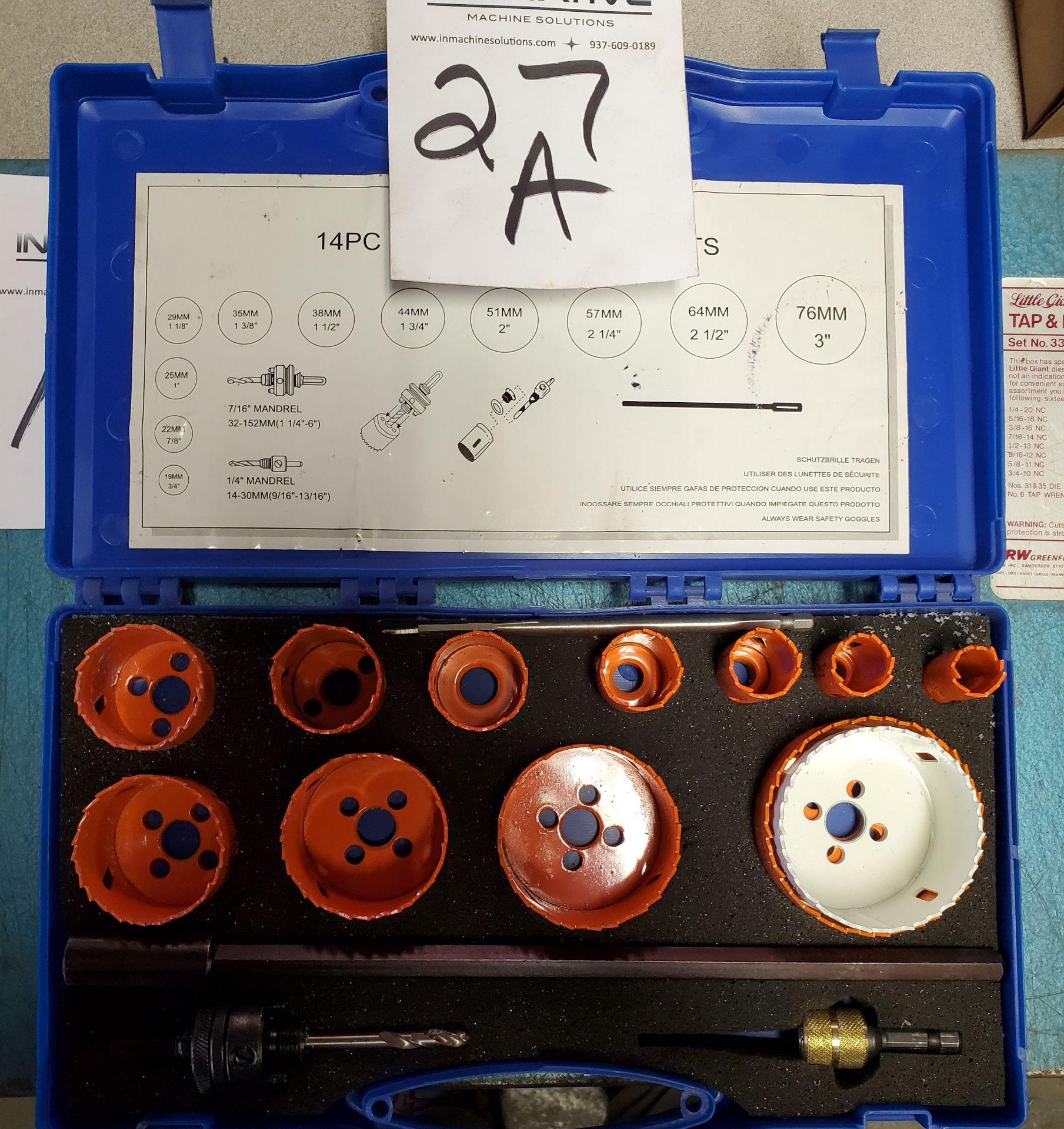 14 Piece Bi-Metal Hole Saw Kit 3/4" to 3"