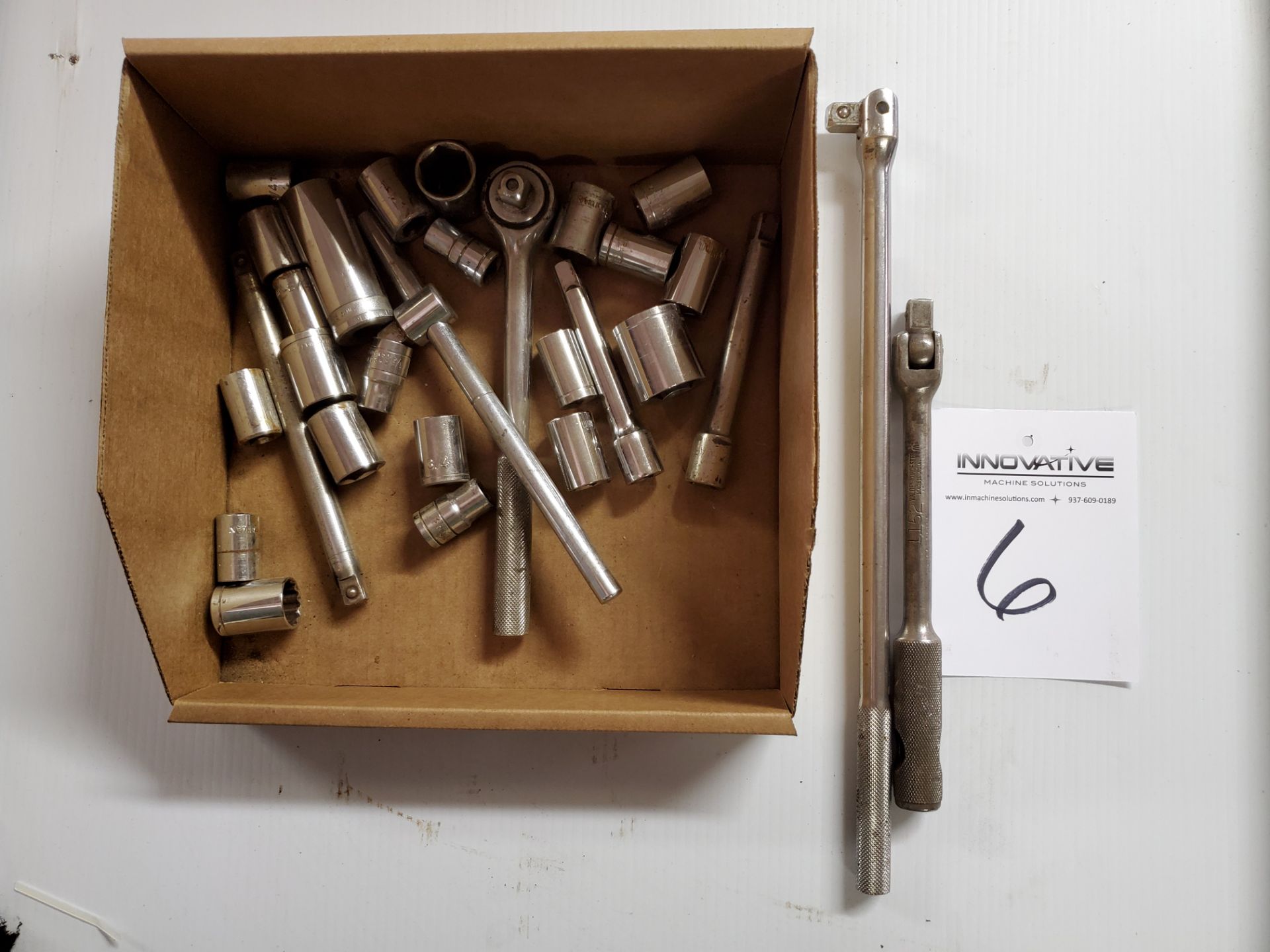 Assorted Sockets, Ratchet and Breaker Bar