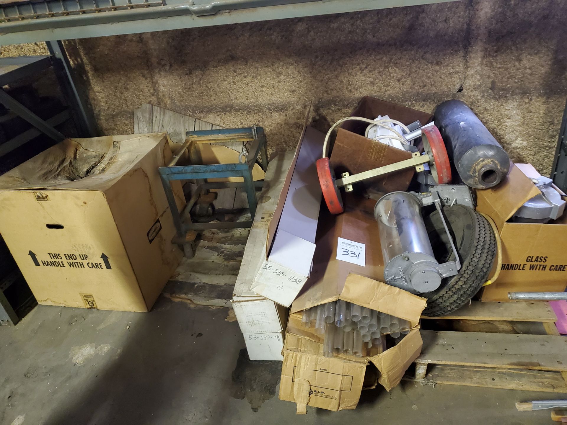Contents of Rear Bay and Top 2 Shelves of Pallet Shelving