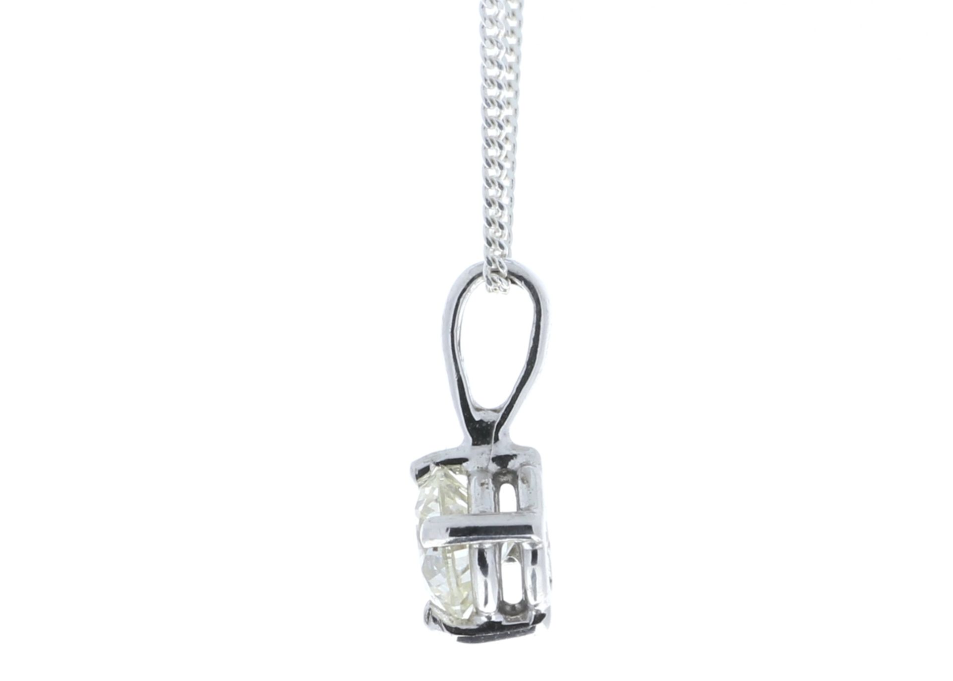 18ct White Gold Single Stone Four Claw Set Diamond Pendant 0.50 Carats - Valued by GIE £10,548. - Image 3 of 5