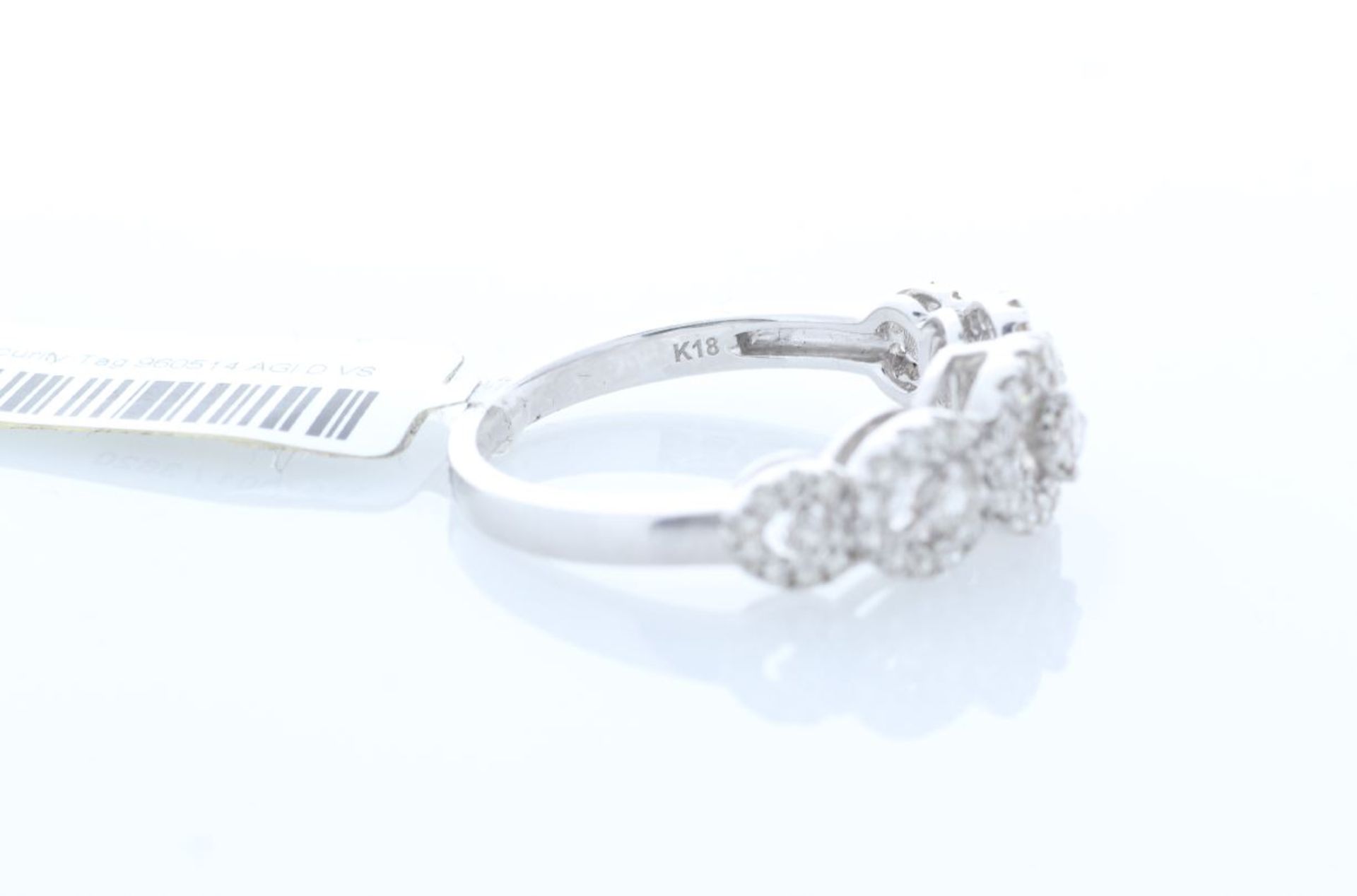 18ct White Gold Half Eternity Diamond Ring 0.57 Carats - Valued by GIE £6,495.00 - Fifty five - Image 4 of 5