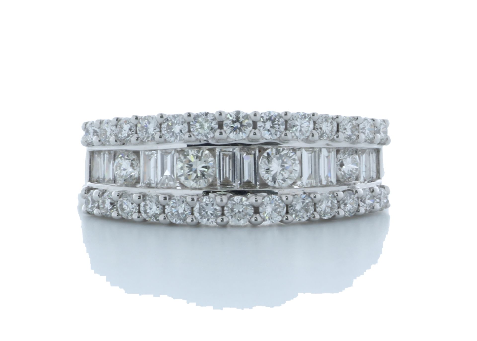 18ct White Gold Channel Set Semi Eternity Diamond Ring 0.95 Carats - Valued by AGI £2,575.00 -