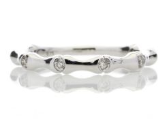 9ct White Gold Diamond Ring 0.12 Carats - Valued b