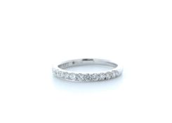 18ct White Gold Claw Set Semi Eternity Diamond Ring 0.44 Carats - Valued by IDI £3,250.00 - 18ct