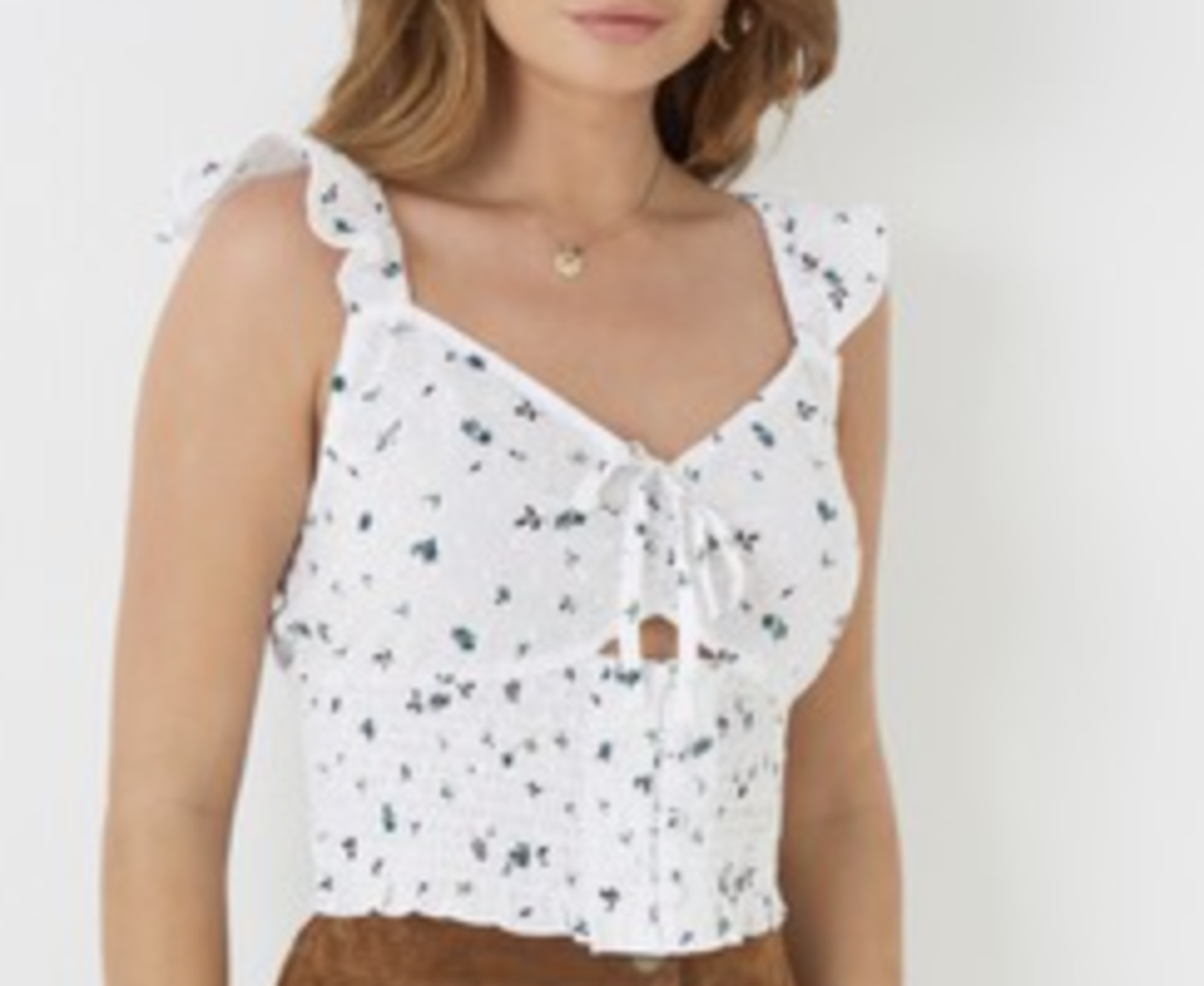 BRAND NEW - NEXT - Missguided Embroidered Floral Cami Top SIZE 14 RRP £16