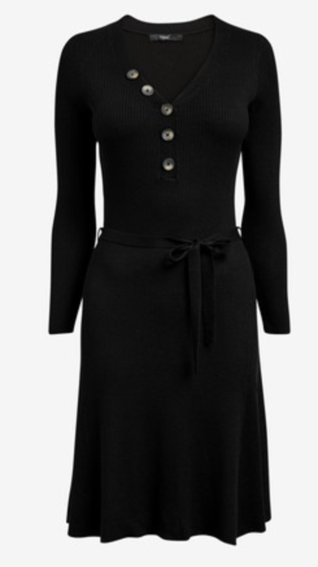 BRAND NEW - NEXT - Black Button Front Jumper Dress SIZE 14 RRP £30