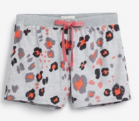 BRAND NEW - NEXT - Grey Animal Print Supersoft Cosy Shorts SIZE XL RRP £8