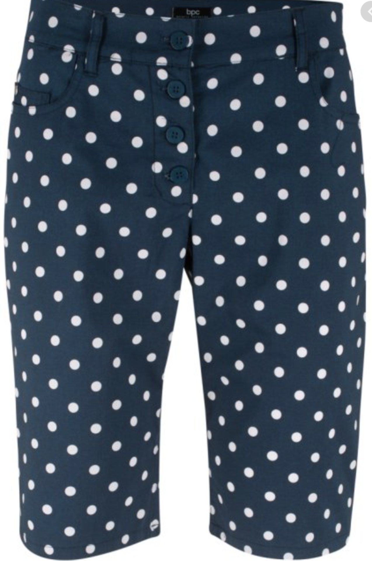 BRAND NEW - BON PRIX - NAVY POLKA DOT SHORTS SIZE 24 RRP £30