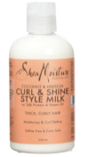 NEW - Shea Moisture Coconut and Hibiscus Curl and Style Milk, 237 ml X 2 BOTLES COMBINED RRP £14