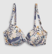 BRAND NEW - NEXT - Blue Paisley Pattern Shape Enhancing Bikini Top SIZEB32D RRP £20