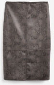 BRAND NEW - NEXT - Grey Snake Print Faux Leather A-Line Skirt SIZE 8P RRP £35