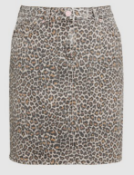 BRAND NEW - NEXT - Snake Print Coated Denim Skirt SIZE 14 RRP £28