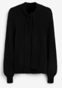 BRAND NEW - NEXT - Black Tie Neck Jumper SIZE 14 RRP £30