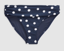 BRAND NEW - NEXT - Navy Spot Roll Top Roll Top Bikini Briefs SIZE 16 RRP £14