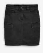 BRAND NEW - NEXT - Washed Black Utility Mini Skirt SIZE 14 RRP £28