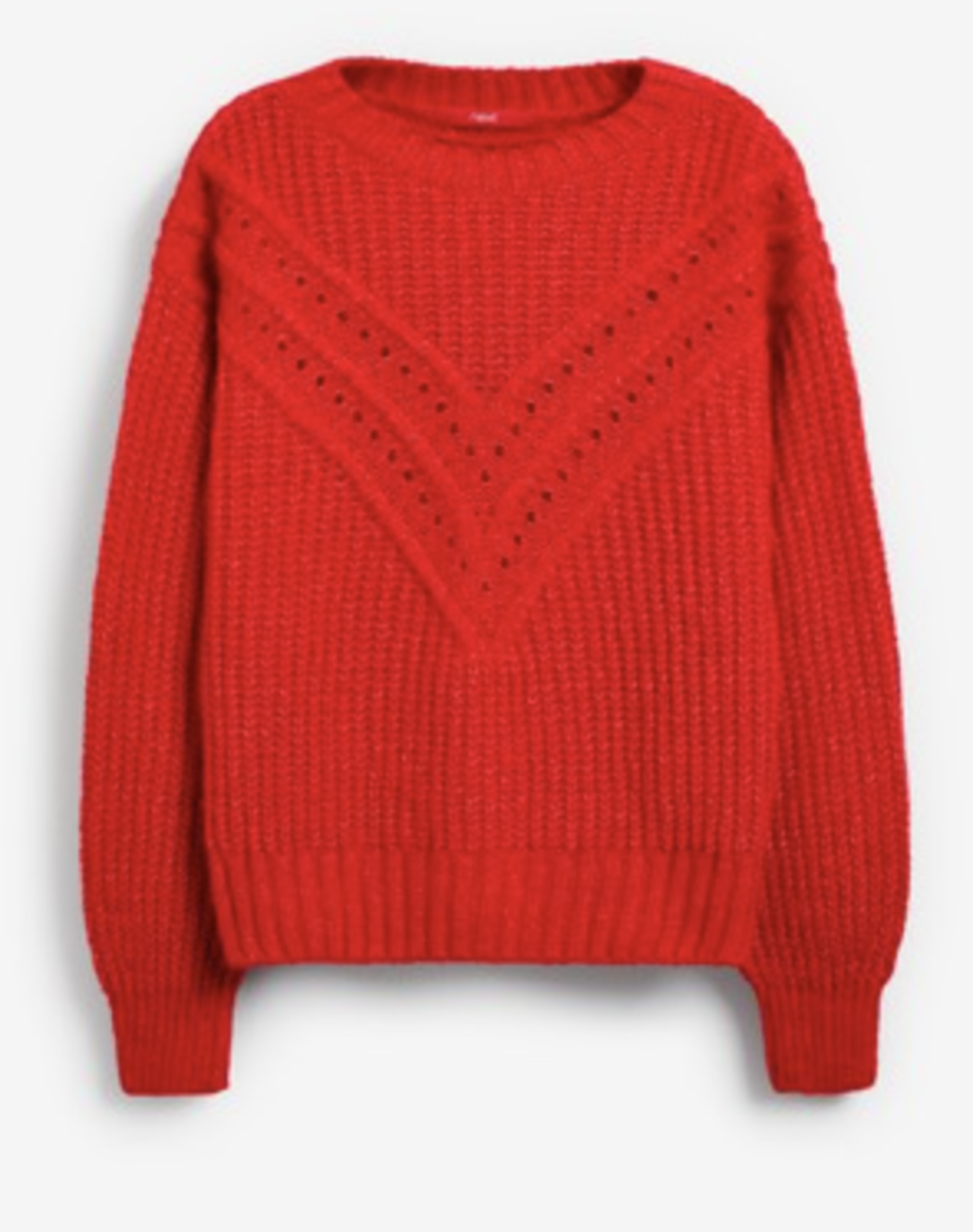 BRAND NEW - NEXT - Red Chevron Jumper SIZE LARGE RRP £25