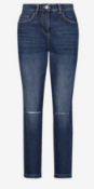 BRAND NEW - NEXT - Dark Blue Ripped Mom Jeans SIZE 16R RRP £32