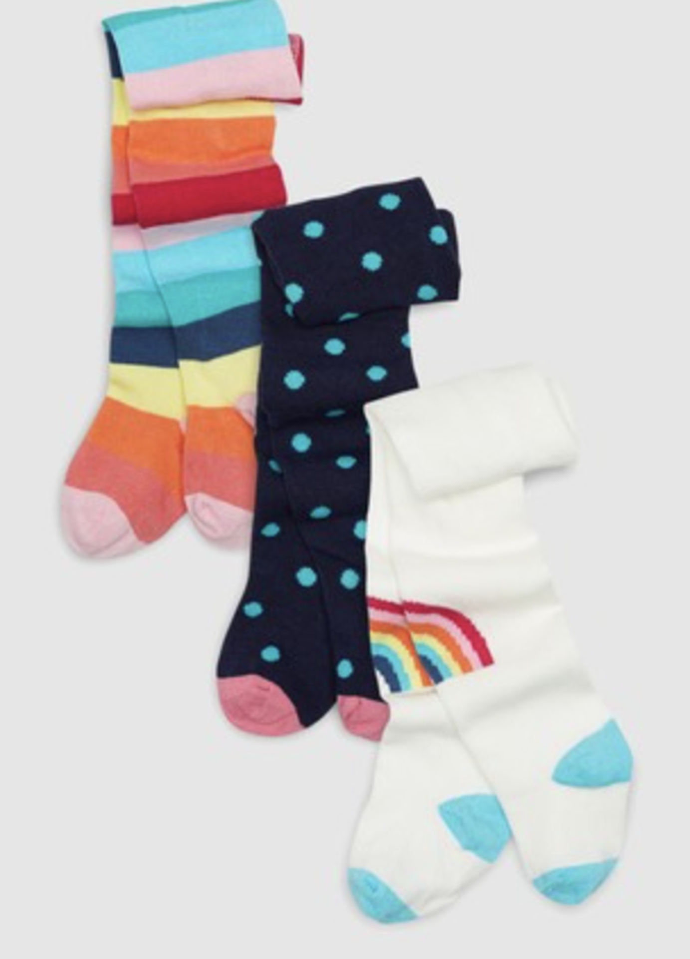 BRAND NEW - NEXT - Multi Rainbow Tights Three Pack SIZE 0-3MONTHS RRP £9.50