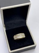 ***£8500.00*** 18CT YELLOW GOLD DIAMOND HALF ETERNITY RING
