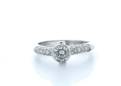 18ct White Gold Rubover Set Diamond Ring 0.70 (0.56) Carats - Valued by IDI £7,250.00