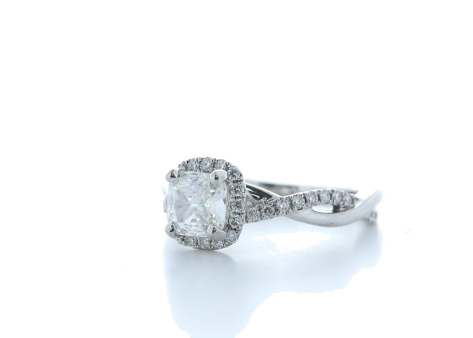 18ct White Gold Cushion Cut Diamond Ring 1.03 (0.71) Carats - Valued by IDI £10,500.00 - Image 2 of 5