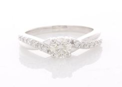 18ct White Gold Single Stone Fancy Claw Set Diamond Ring Valued by IDI £5,995.00