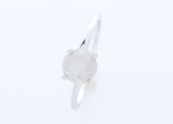 18ct White Gold Single Stone Wire Set Diamond Ring 1.05 Carats - Valued by GIE £12,250.00