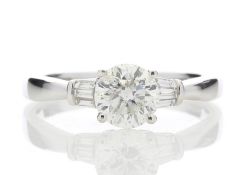 18ct White Gold Single Stone Diamond Ring Valued by GIE £37,300.00