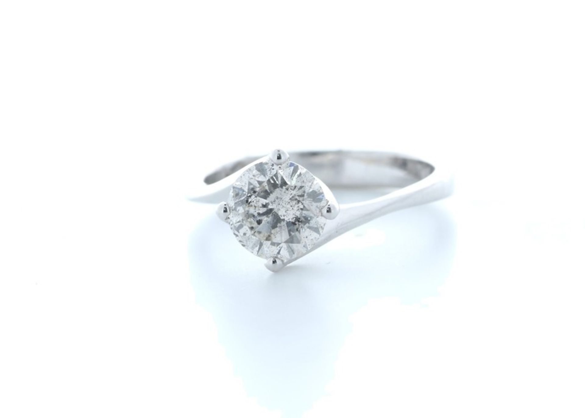 18ct White Gold Single Stone Prong Set Diamond Ring 1.10 Carats - Valued by IDI £12,000.00 - Image 2 of 5