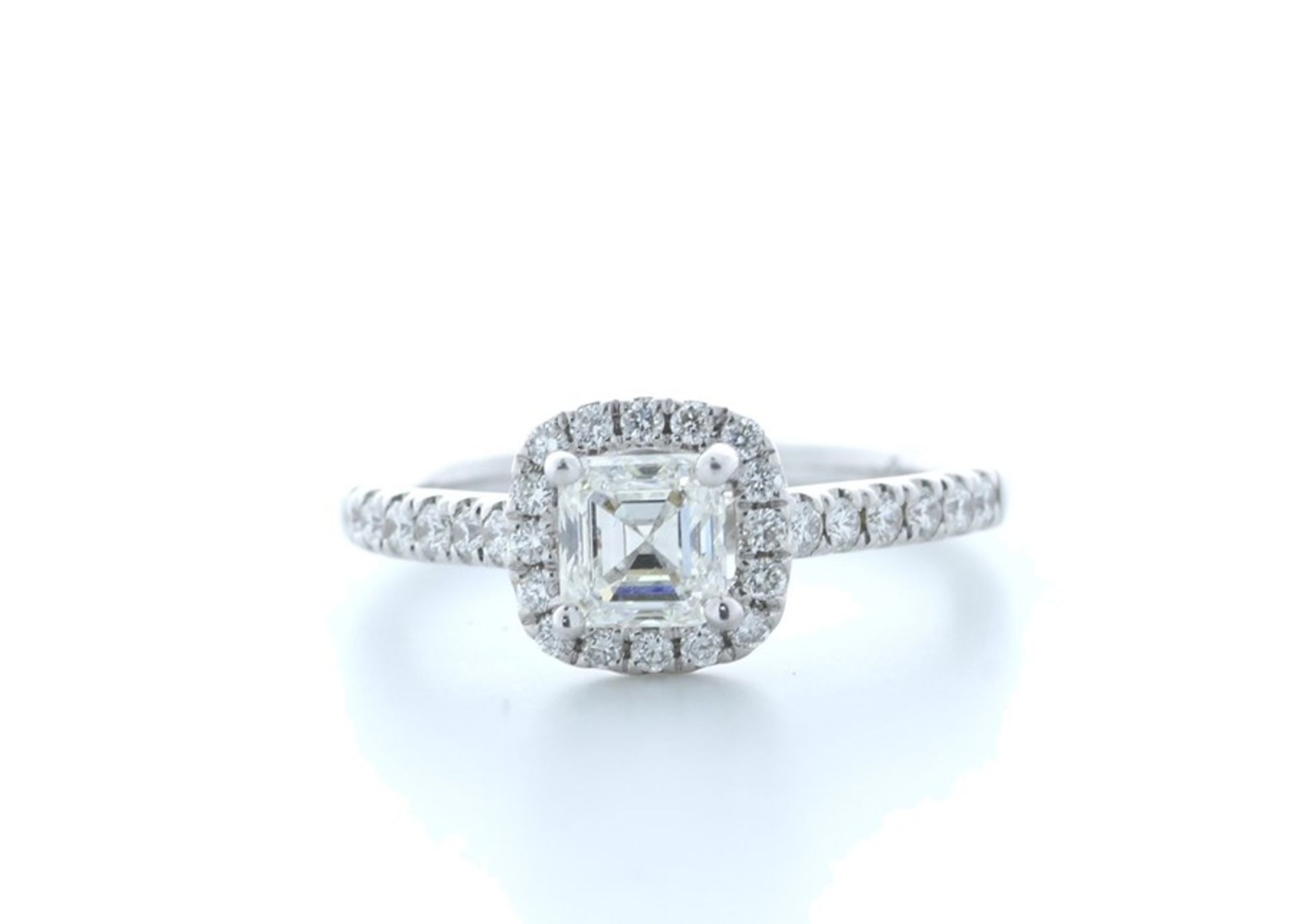 18ct White Gold Flawless Asscher Cut Diamond Ring Valued by IDI £18,000.00