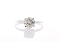 18ct White Gold Single Stone Rex Set Diamond Ring 1.19 Carats - Valued by GIE £13,955.00
