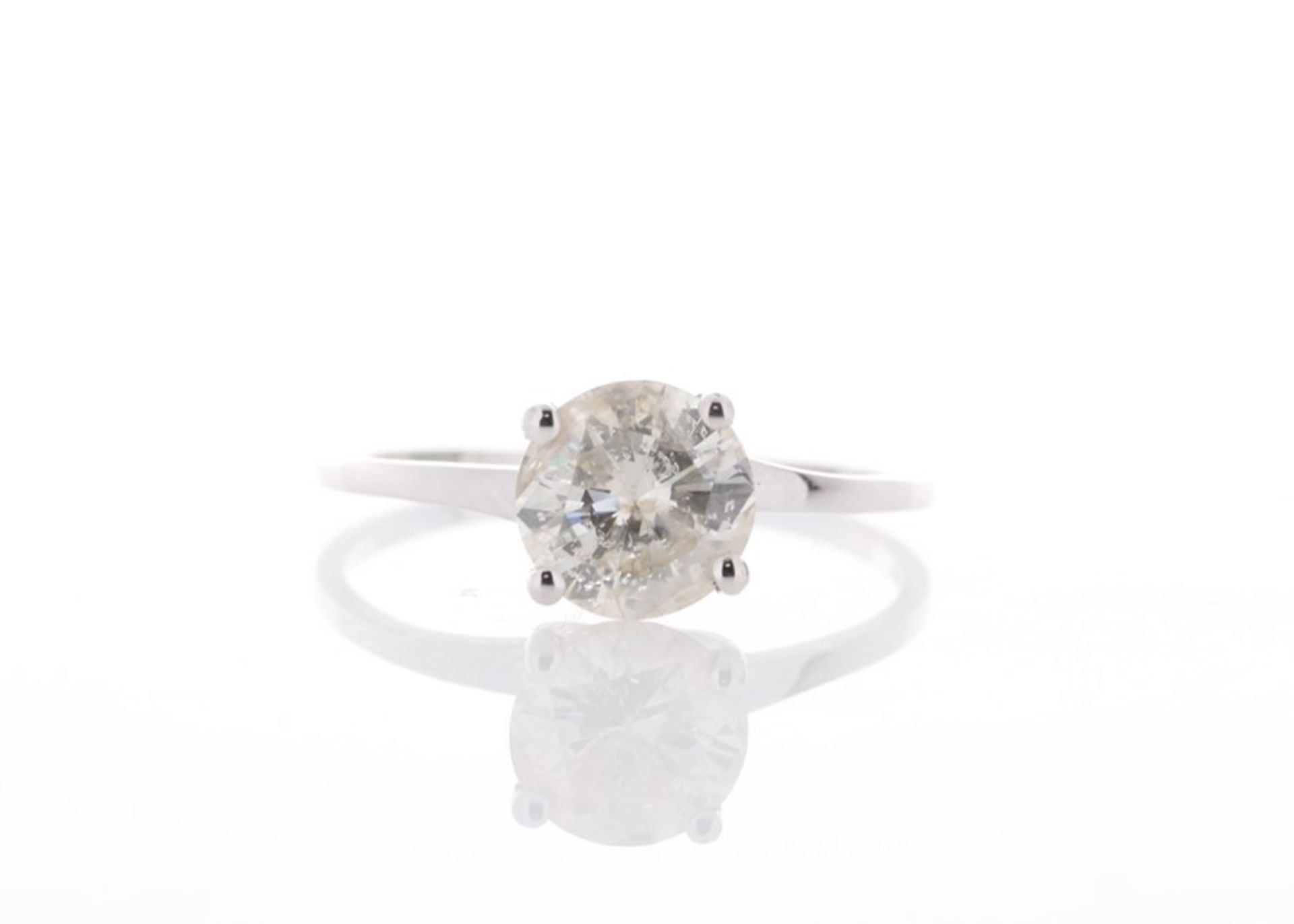 18ct White Gold Single Stone Rex Set Diamond Ring 1.19 Carats - Valued by GIE £13,955.00