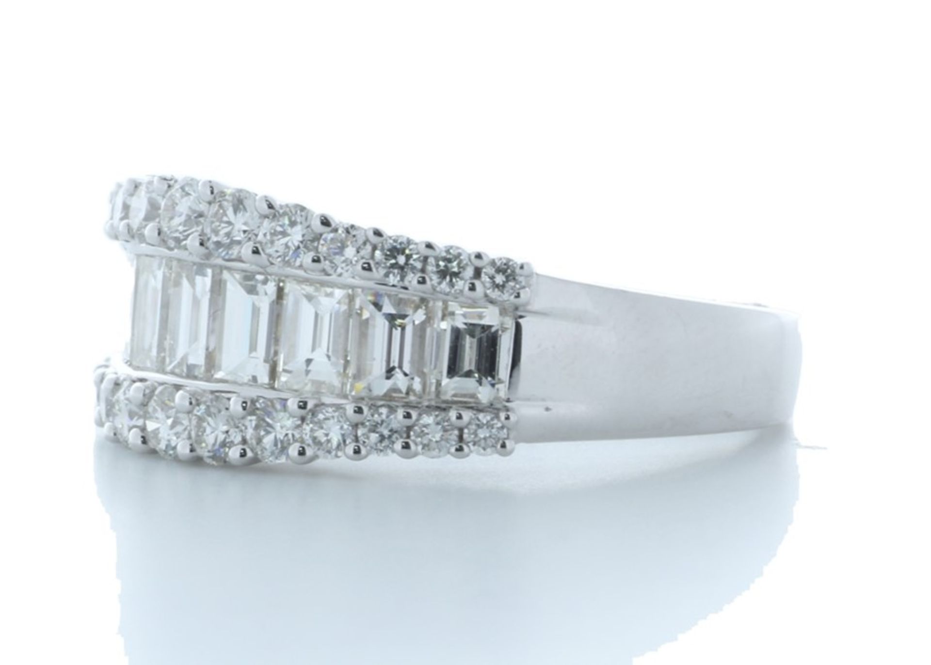 18ct White Gold Channel Set Semi Eternity Diamond Ring Valued by AGI £5,260.00 - Image 2 of 4