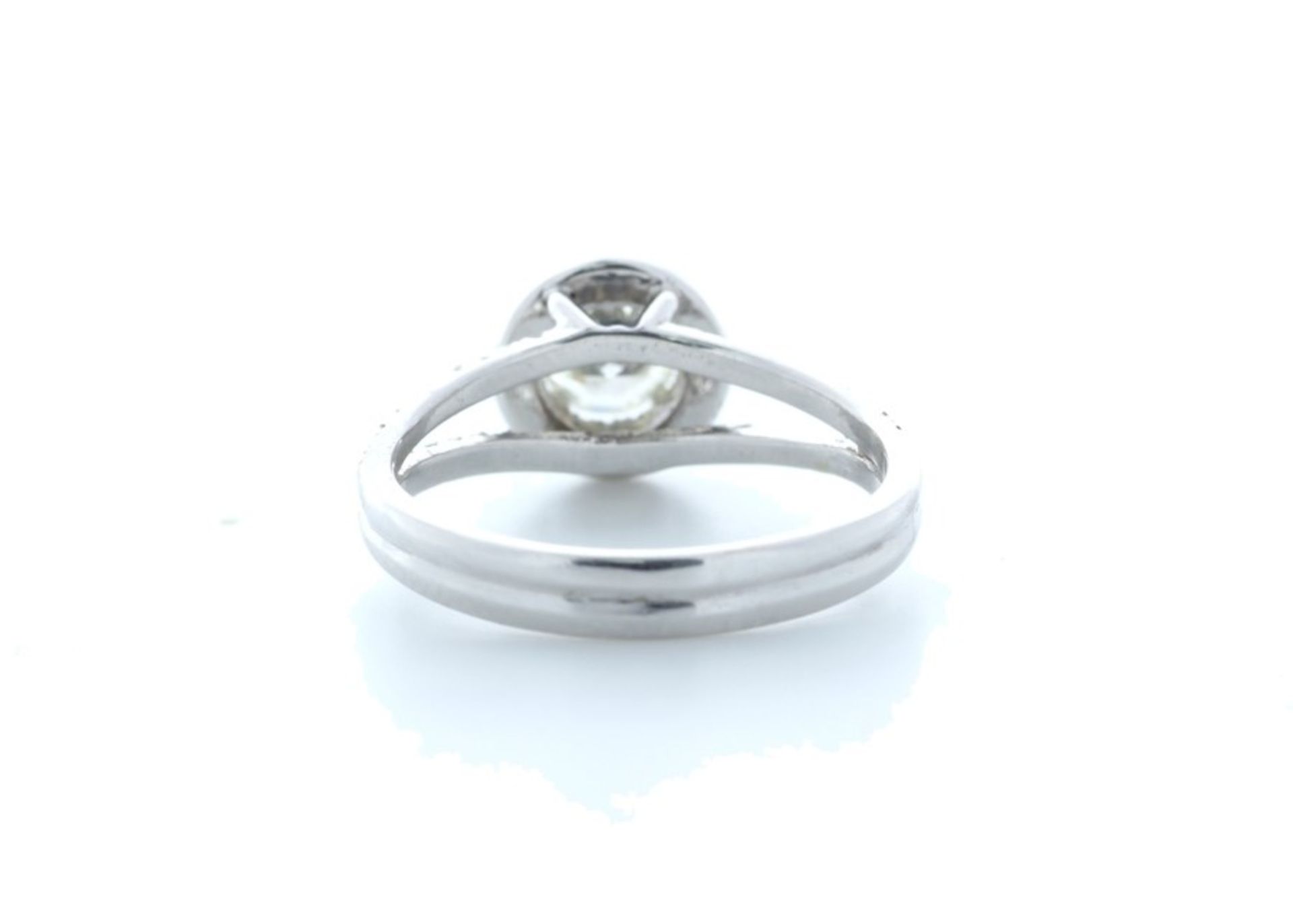 18ct White Gold Single Stone With Halo Setting Ring Valued by IDI £4,950.00 - Image 3 of 5