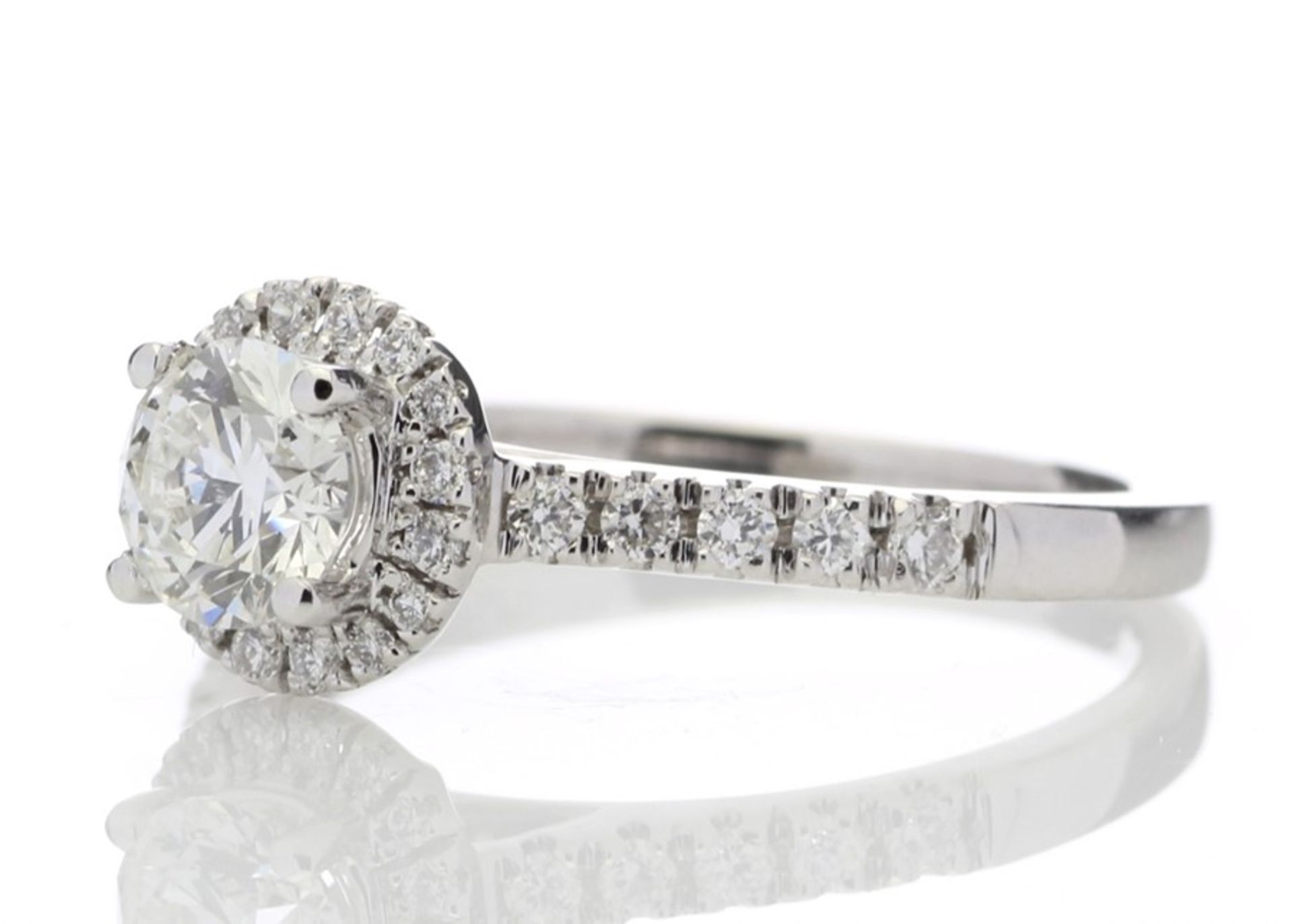 18ct White Gold Single Stone Halo Diamond Ring (0.50) 0.70 Carats - Valued by GIE £13,250.00 - Image 2 of 6