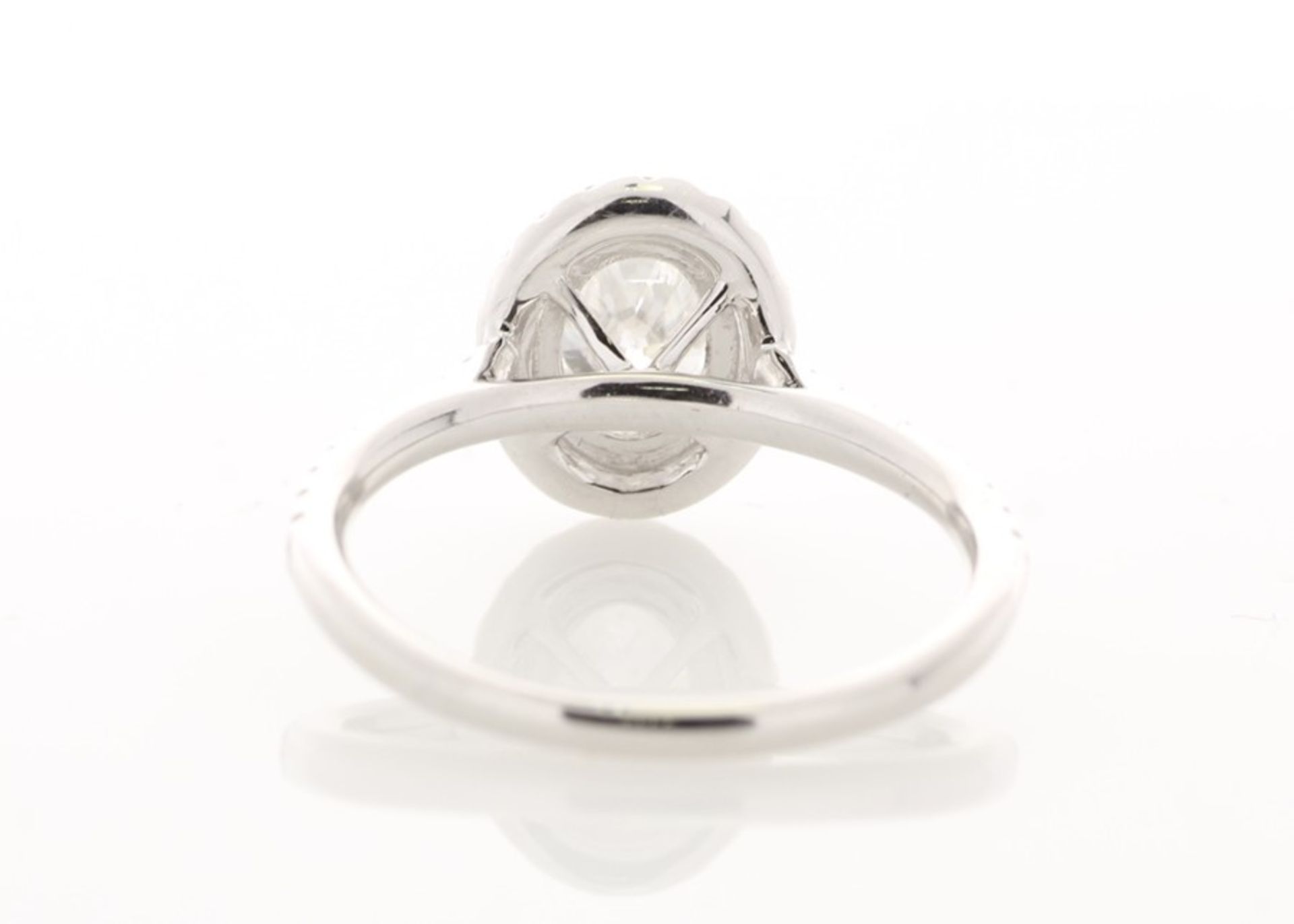 18ct White Gold Single Stone With Halo Setting Ring Valued by IDGGI £15,000.00 - Image 4 of 5