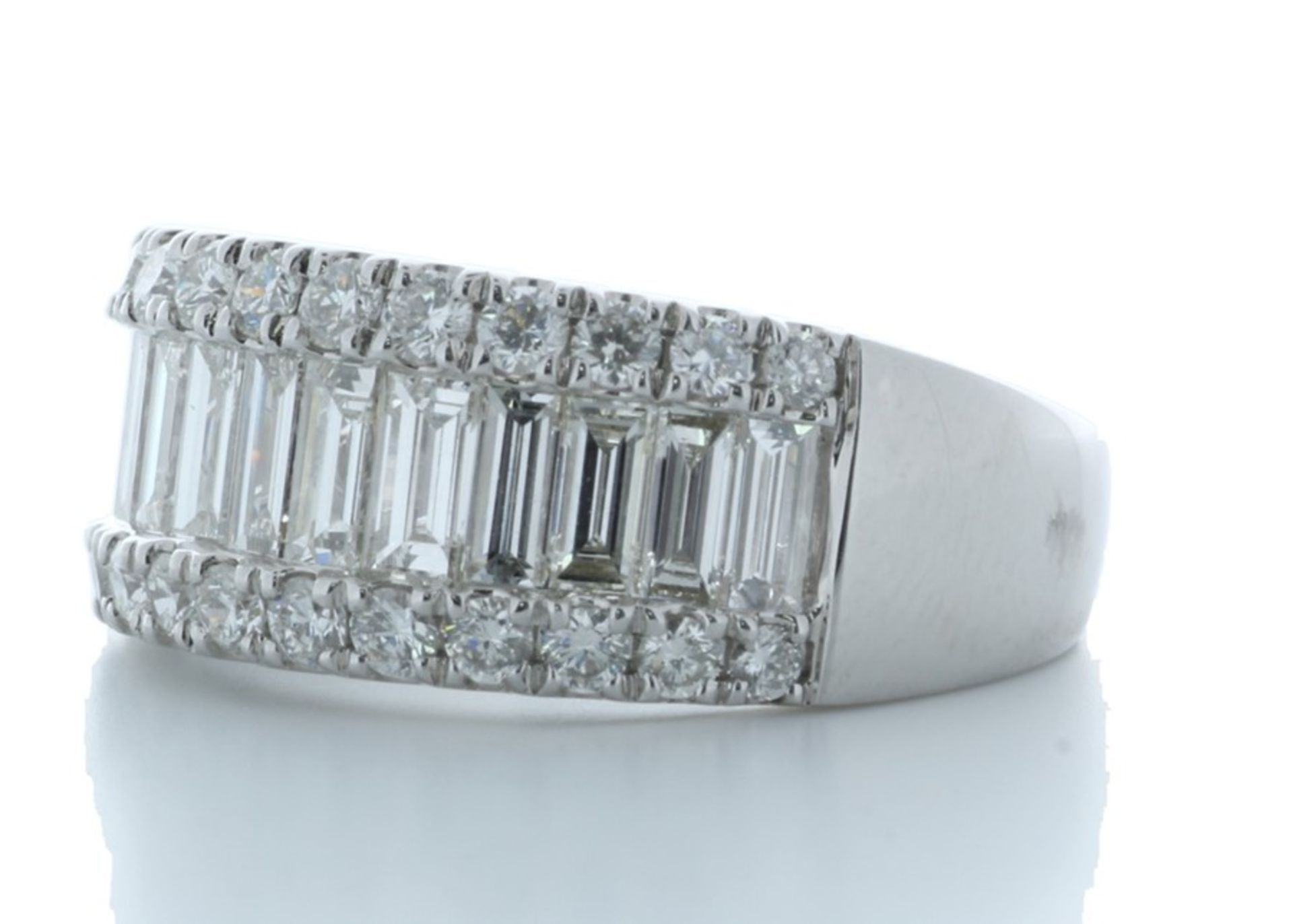 18ct White Gold Channel Set Semi Eternity Diamond Ring Valued by AGI £6,335.00 - Image 2 of 4