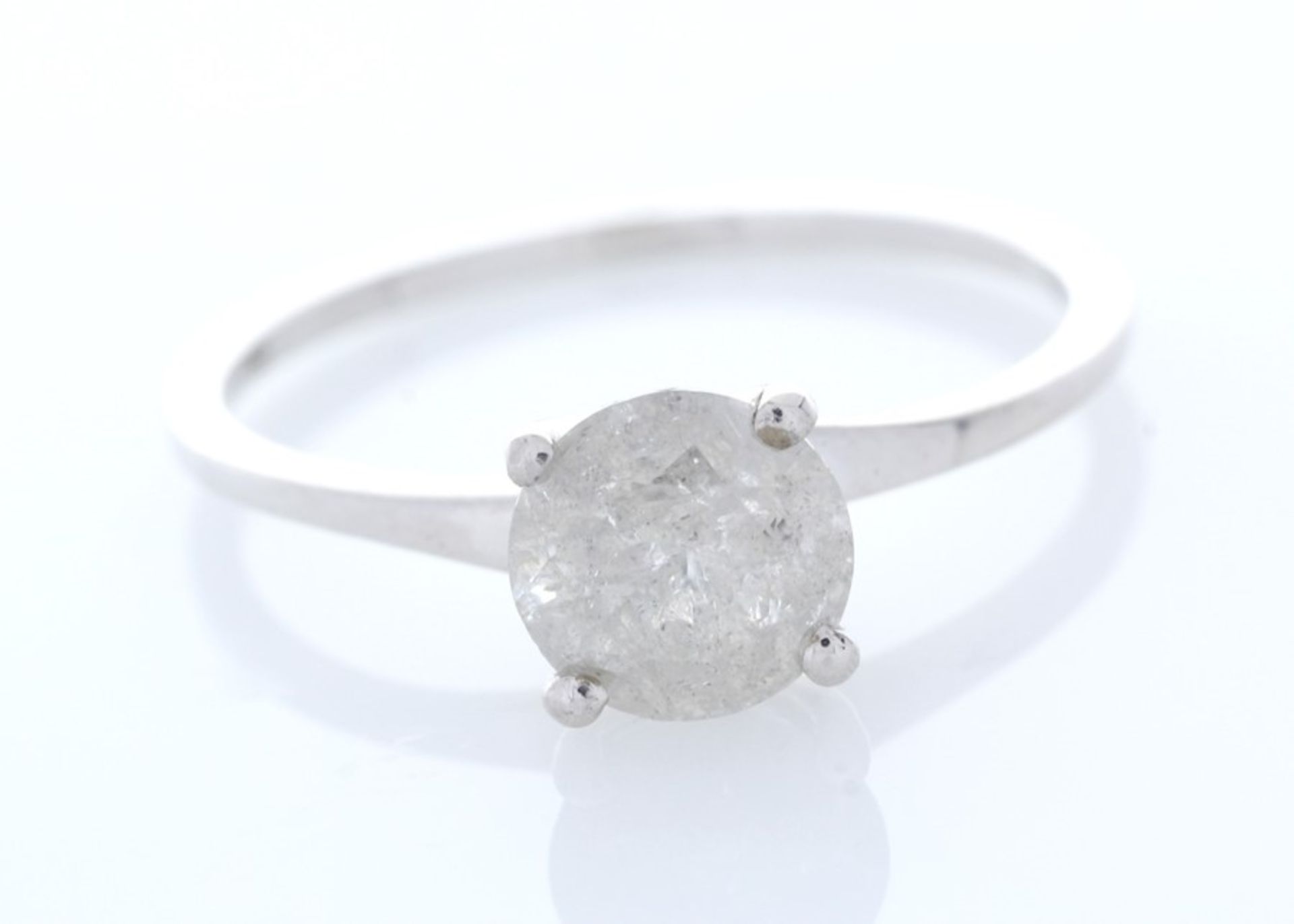 18ct White Gold Single Stone Wire Set Diamond Ring 1.05 Carats - Valued by GIE £12,250.00 - Image 3 of 4