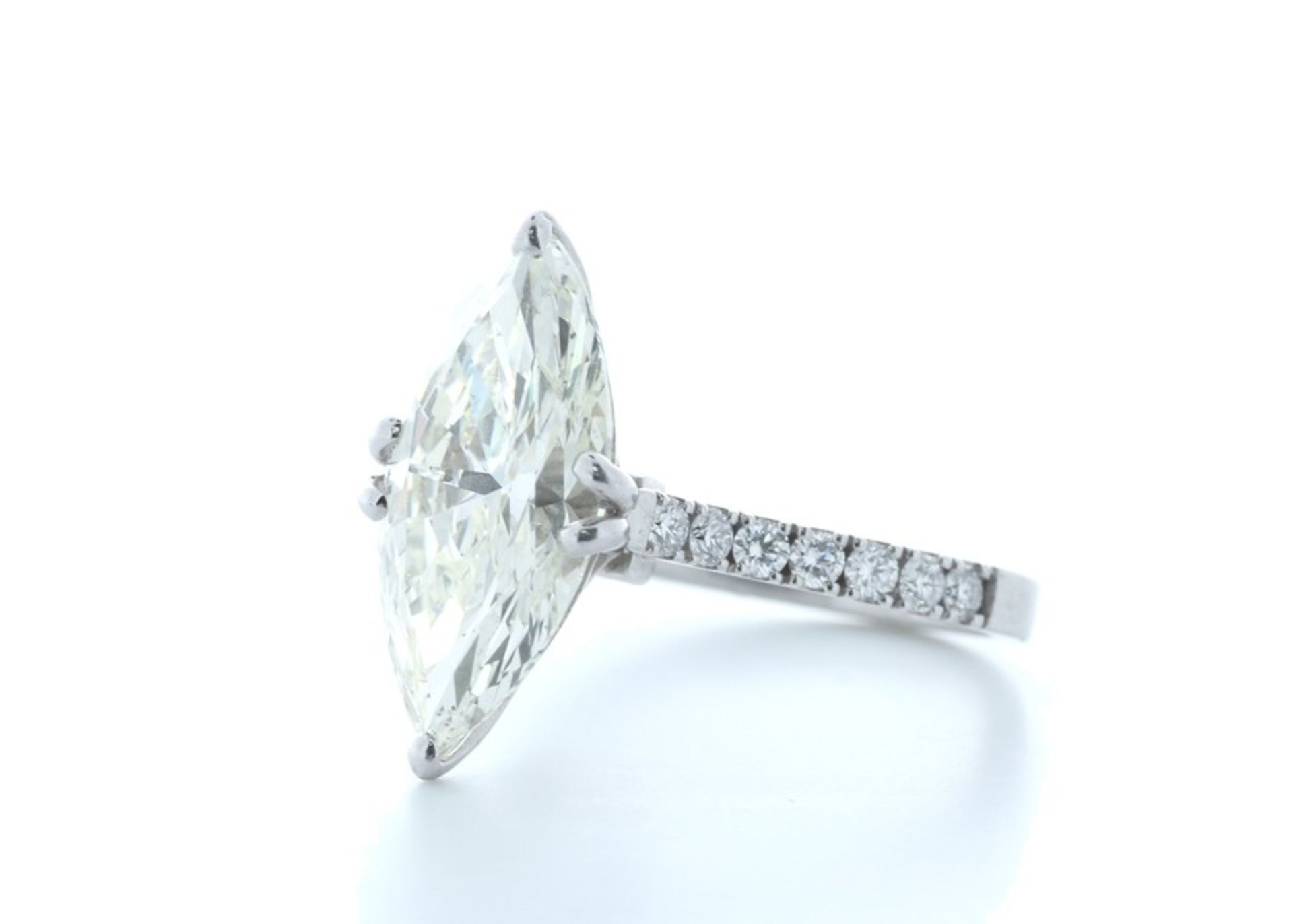 18ct White Gold Marquise Cut Diamond Ring 5.70 Carats - Valued by IDI £315,000.00 - Image 2 of 5