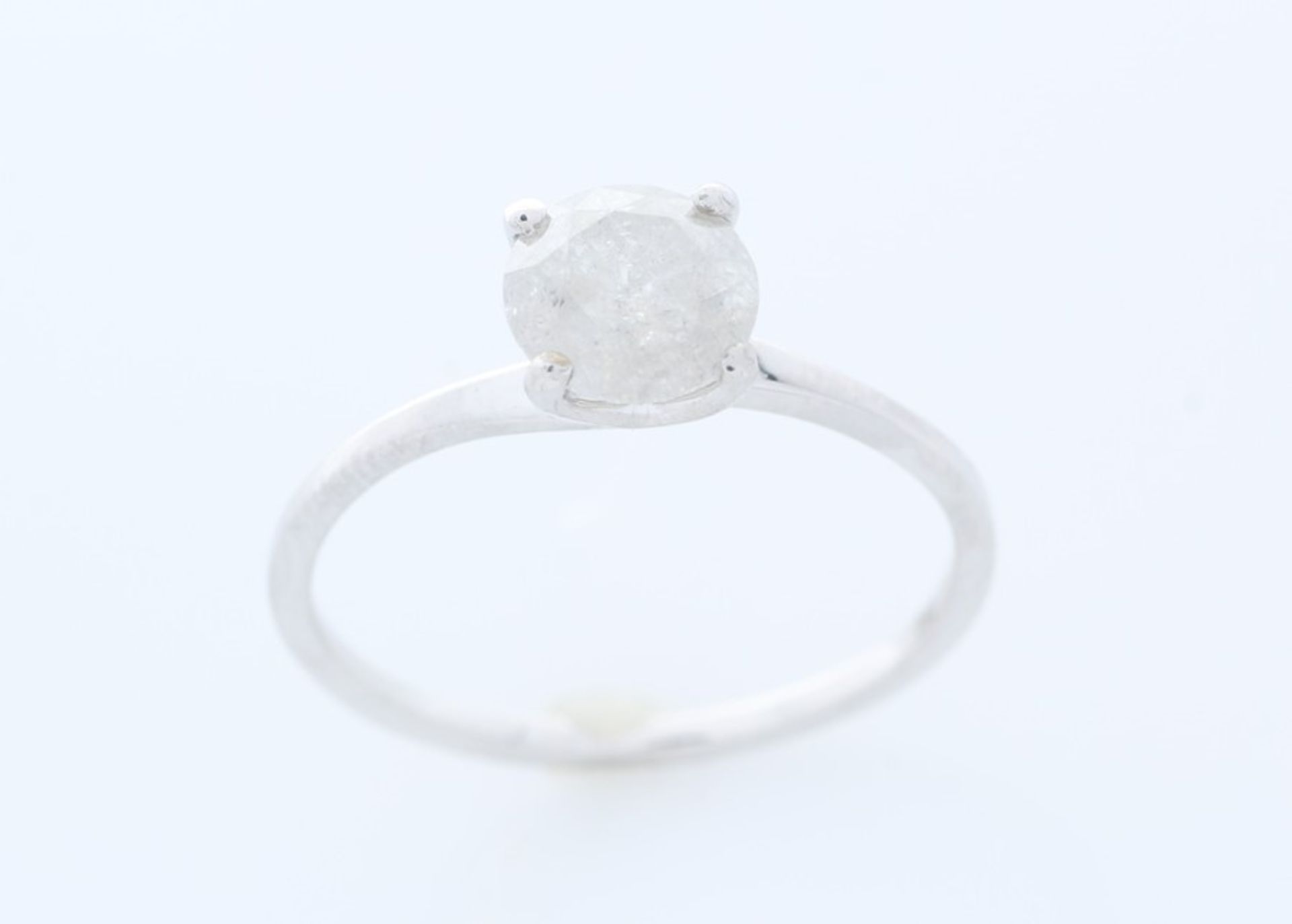18ct White Gold Single Stone Wire Set Diamond Ring 1.05 Carats - Valued by GIE £12,250.00 - Image 2 of 4