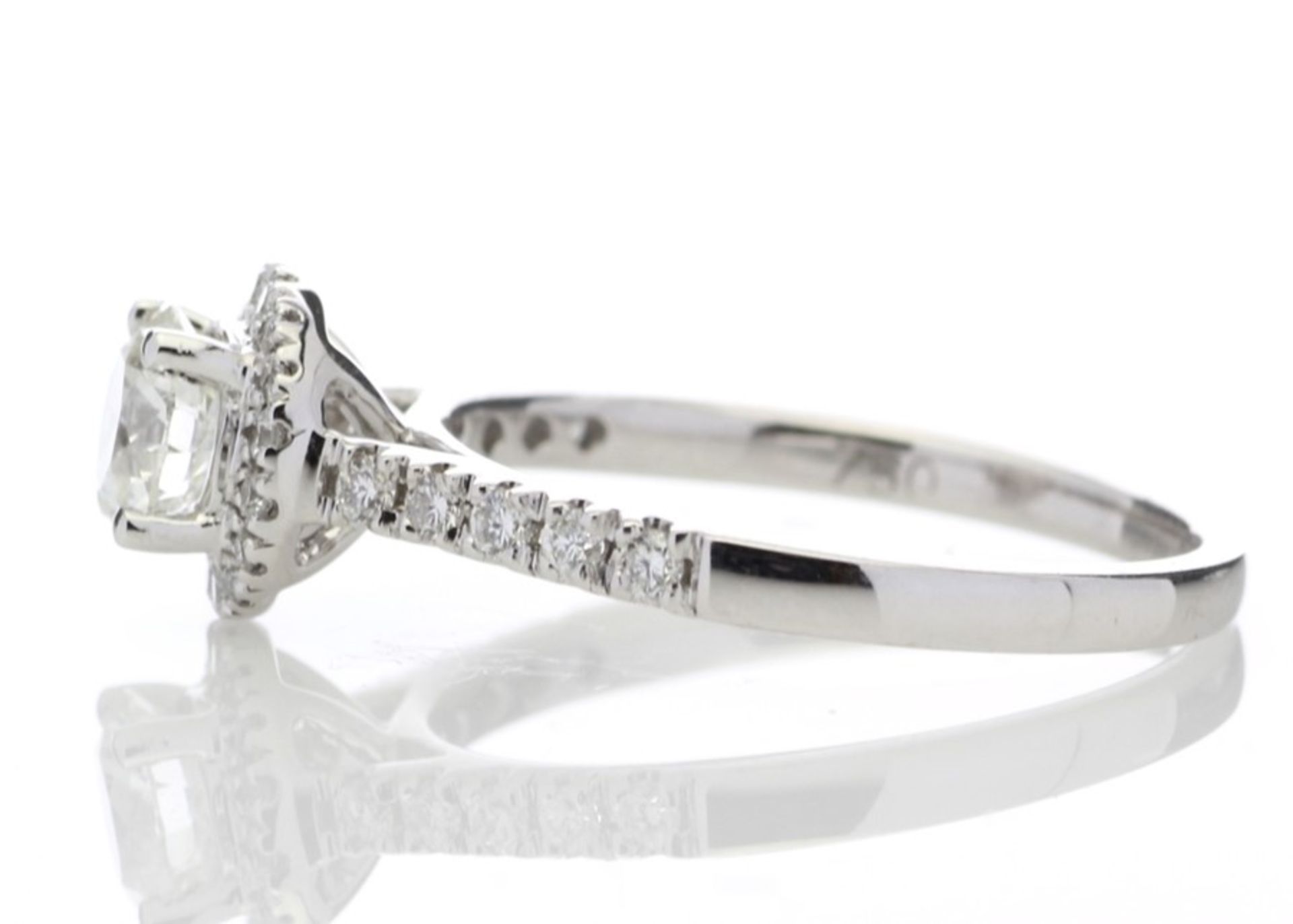 18ct White Gold Single Stone Halo Diamond Ring (0.50) 0.70 Carats - Valued by GIE £13,250.00 - Image 3 of 6