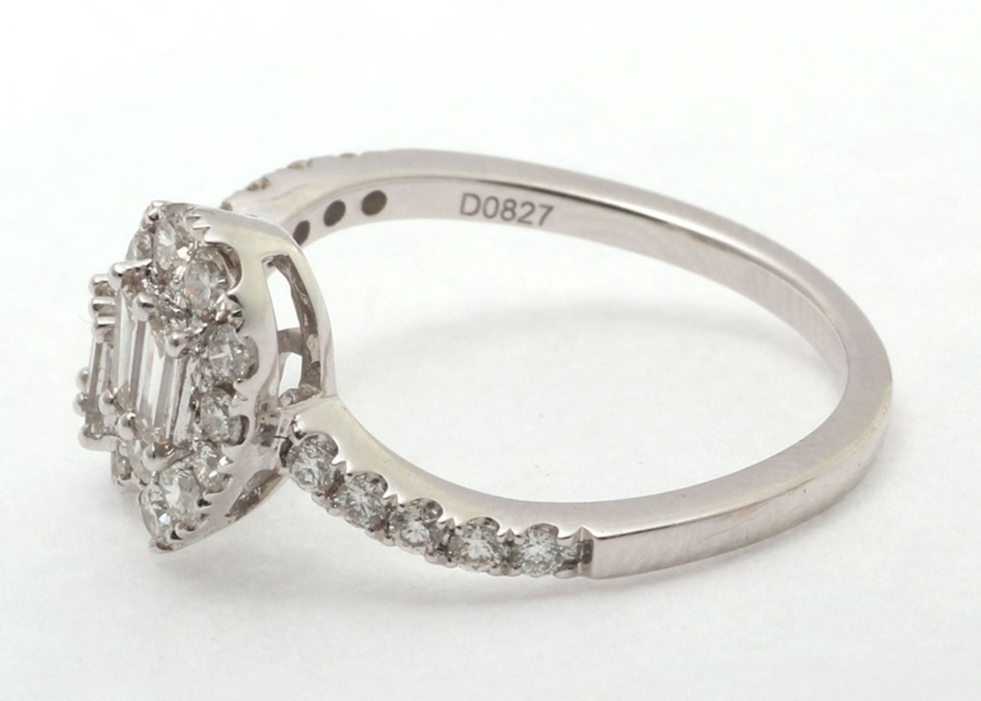 18ct White Gold Double Pear Shape Cluster Diamond Ring Valued by GIE £12,955.00 - Image 2 of 5