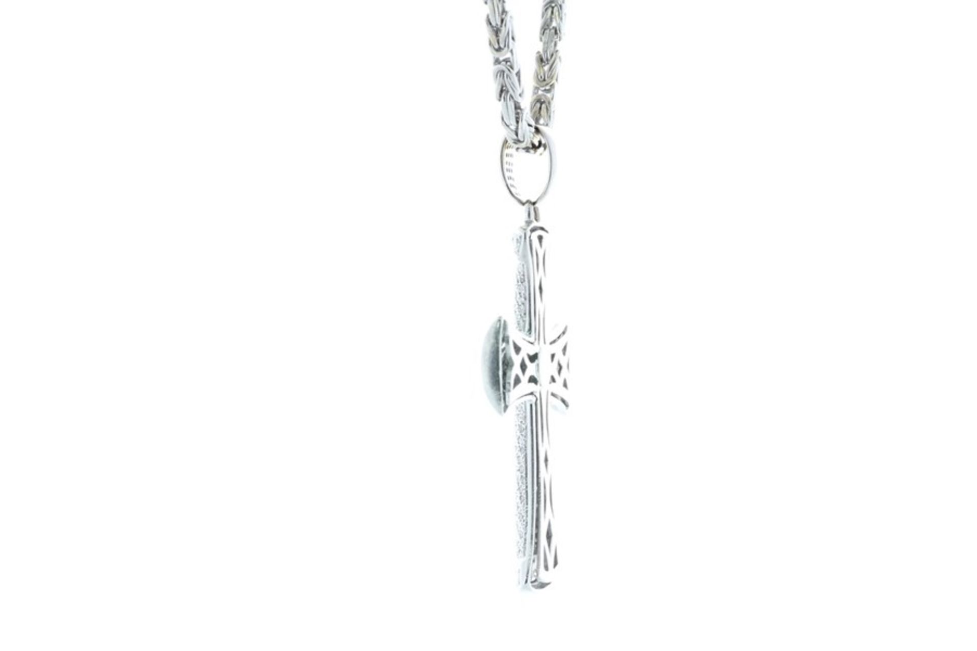 18ct White Gold Diamond Cross Pendant/Chain Valued by AGI £23,810.00 - Image 3 of 4