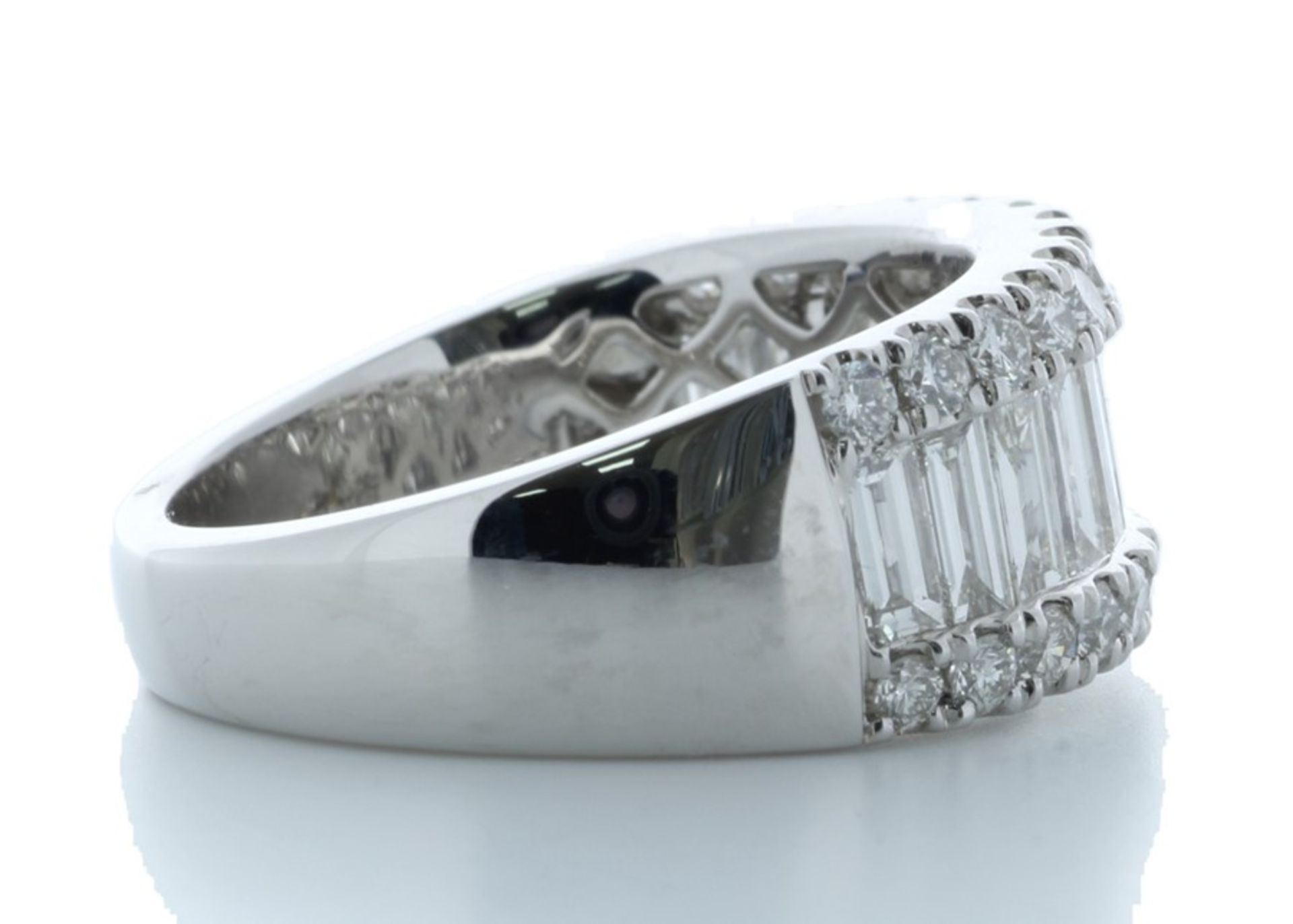 18ct White Gold Channel Set Semi Eternity Diamond Ring Valued by AGI £6,335.00 - Image 4 of 4